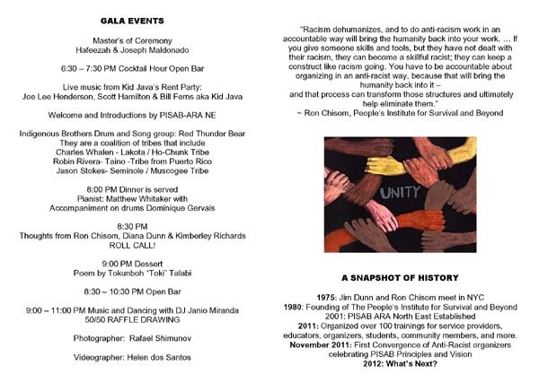 November 12, 2011 THE GREAT CONVERGENCE: Undoing Racism NE Region GALA